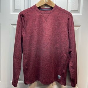 Rugged Elements Sweater Mens Size M Red Pullover V-Neck Long Sleeve Outdoor